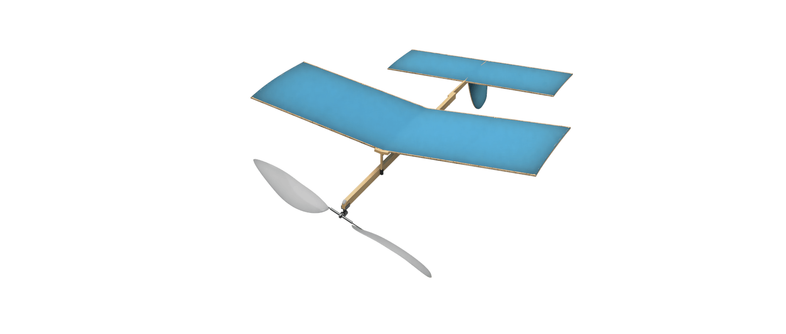 Beginner Kit rendering with blue tissue wings